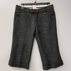 TALULA WOOL BLEND ROLLED CUFF LINED CULOTTES sz 4